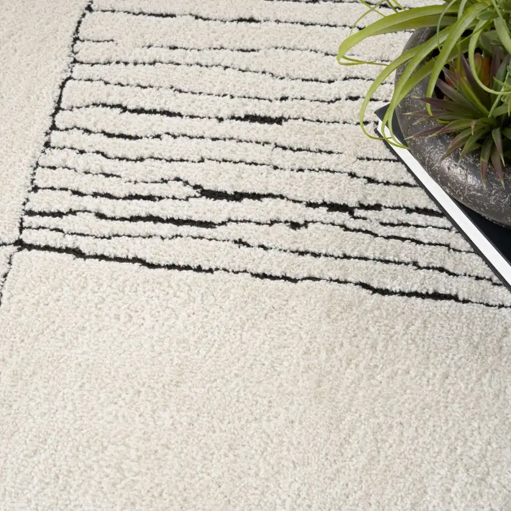 Modern Comfort MNC02 Ivory Black Rug - Image 2