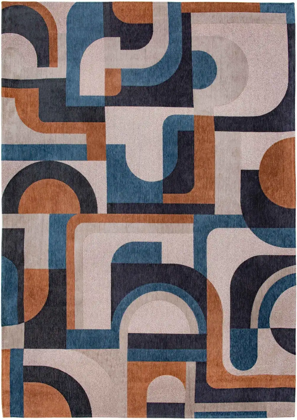 Module Nuance 9196 Camel Blue Washable Rug - Image 2