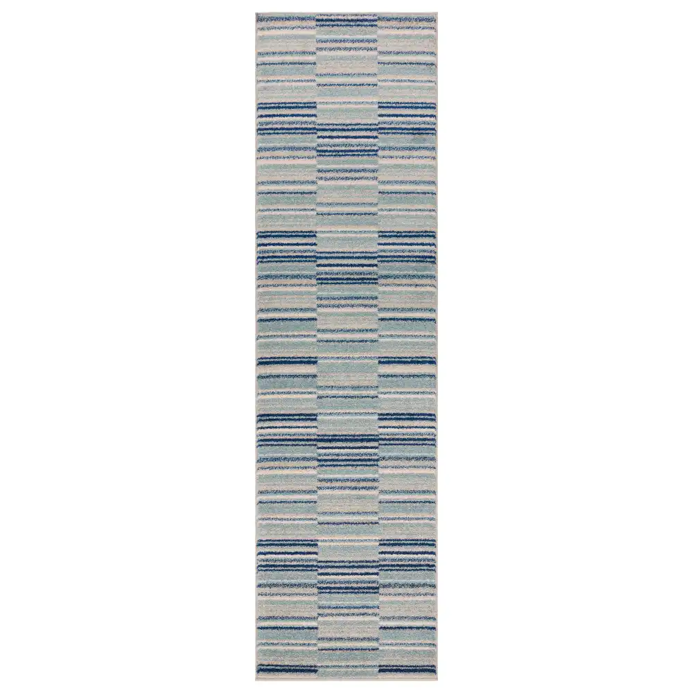 Muse MU05 Blue Stripe Rug - Image 3
