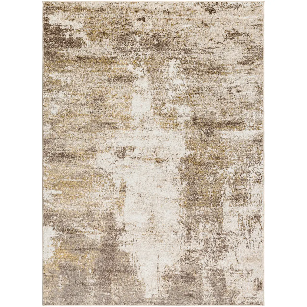 Nalany Abstract Modern Marble Light Brown Rug - Image 3
