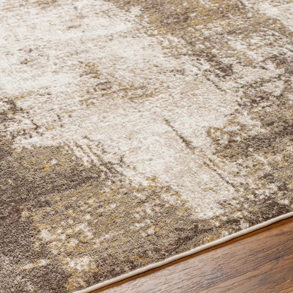 Nalany Abstract Modern Marble Light Brown Rug - Image 7