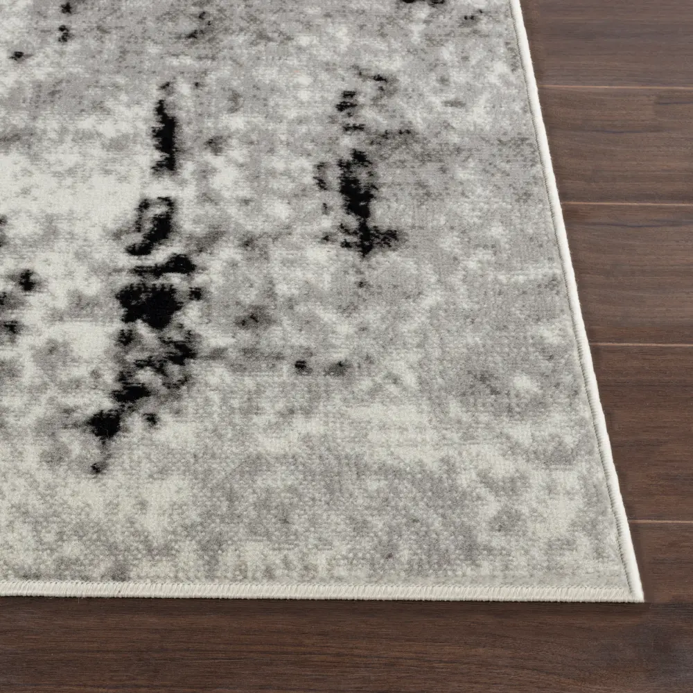 Natalia Abstract Modern Marble Light Grey Rug - Image 4