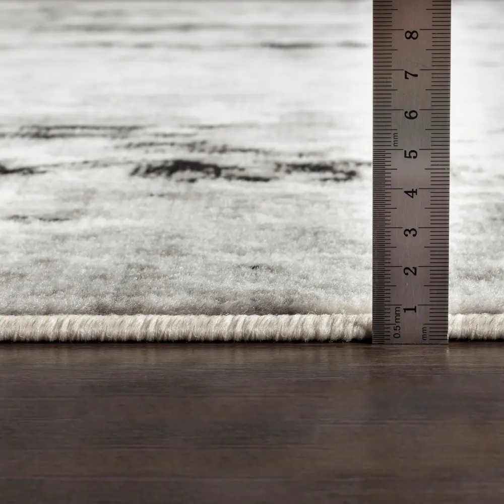 Natalia Abstract Modern Marble Light Grey Rug - Image 5