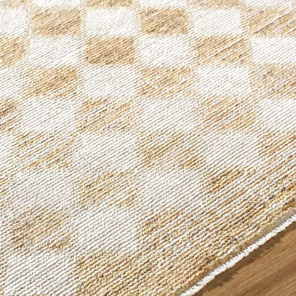 Myrtle Avenue V Galey Alix X Livabliss Scandi Geometric Taupe/Mustard Rug - Image 3