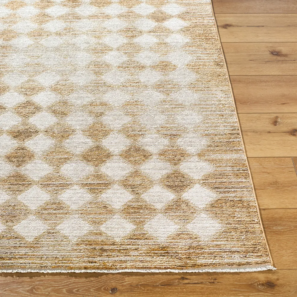 Myrtle Avenue V Galey Alix X Livabliss Scandi Geometric Taupe/Mustard Rug - Image 7