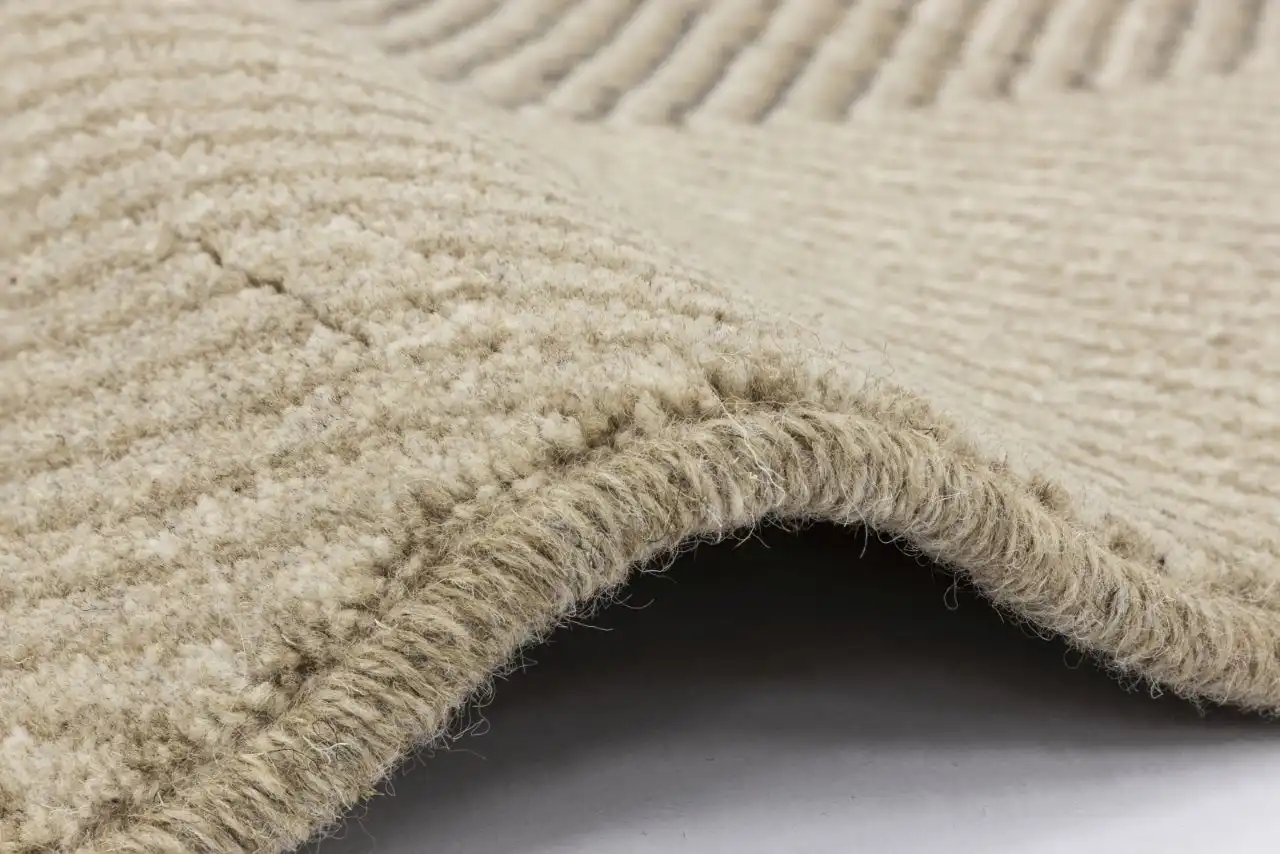 Natural Wool Tempo Sera Dark Beige Rug - Image 3