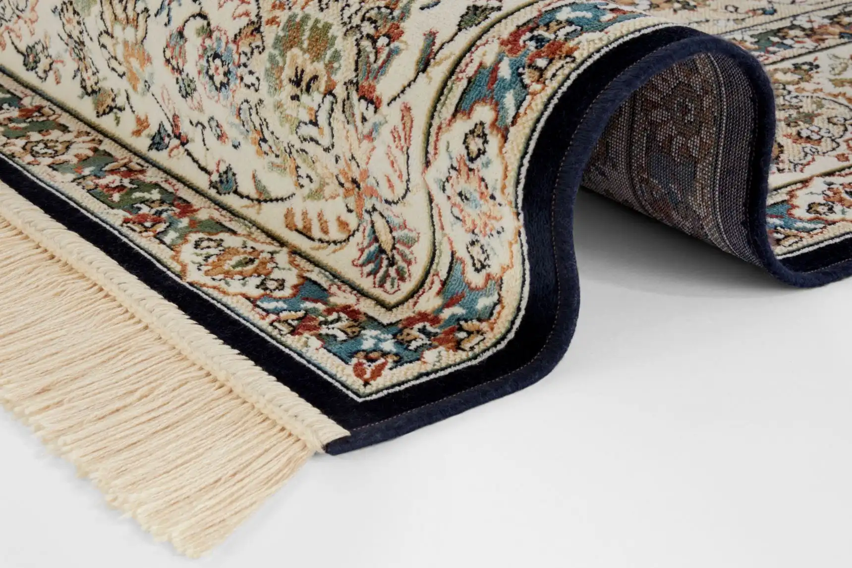 Naveh 104378 Antik Nain Dark Blue Cream Rug - Image 3