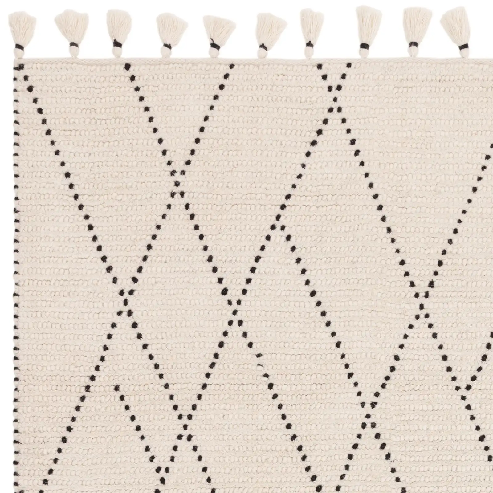 Nepal Cream Black Linear Rug - Image 4