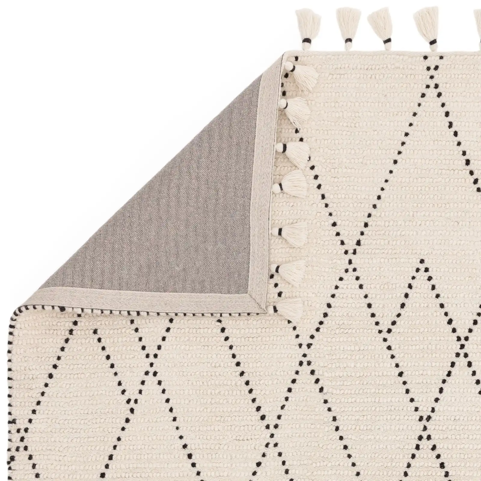 Nepal Cream Black Linear Rug - Image 5