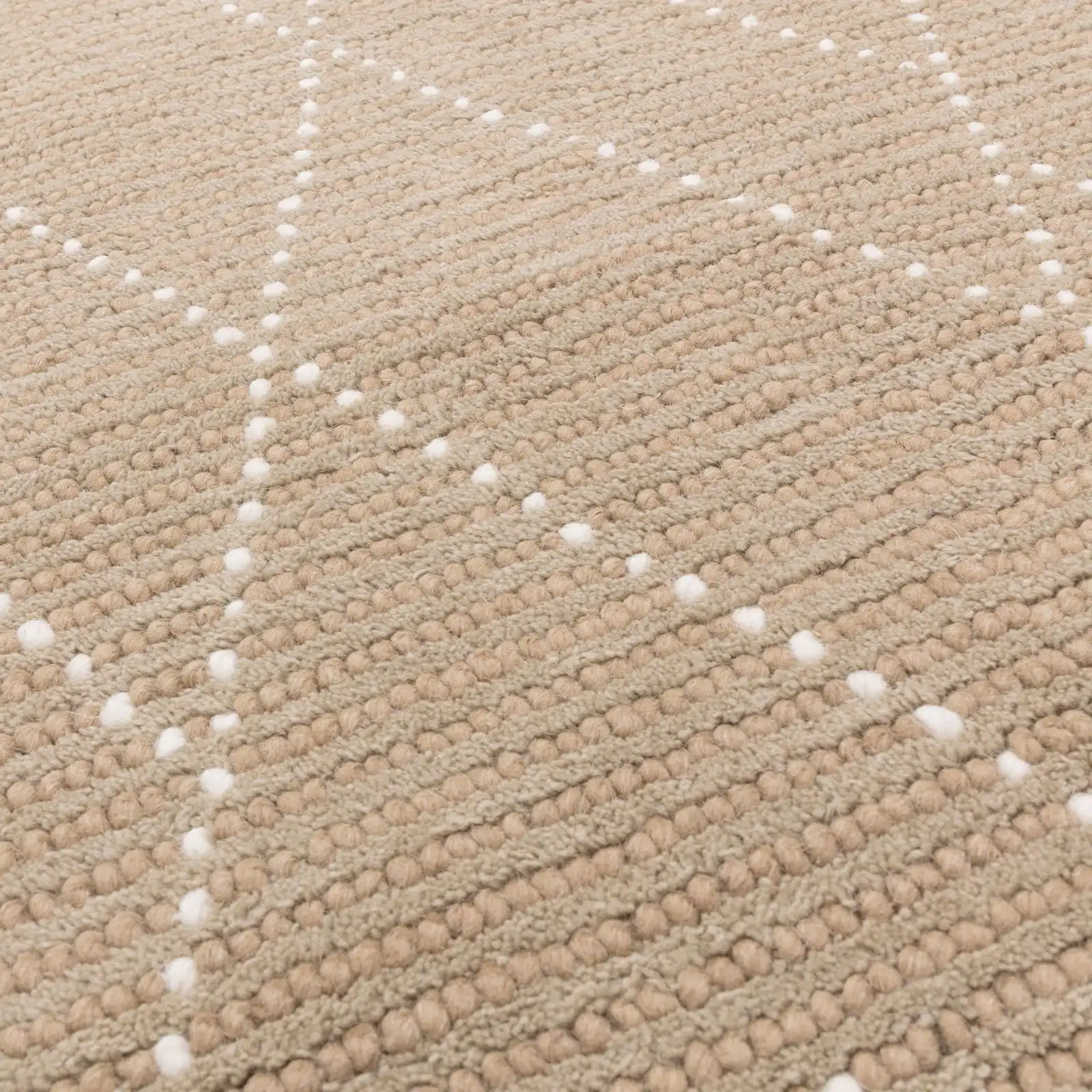Nepal Sand Cream Linear Rug - Image 3