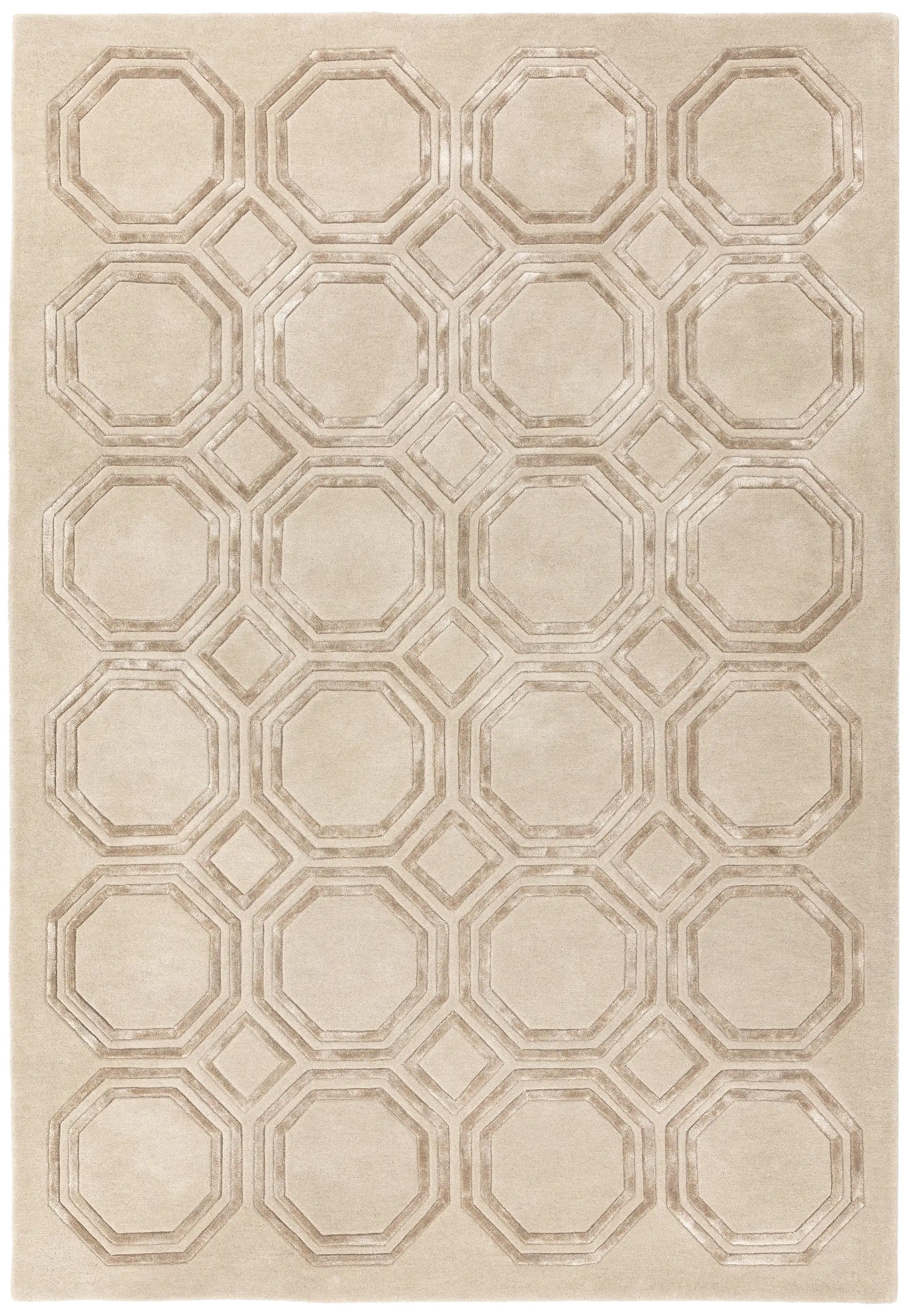 Nexus Octagon Beige Rug - Image 2