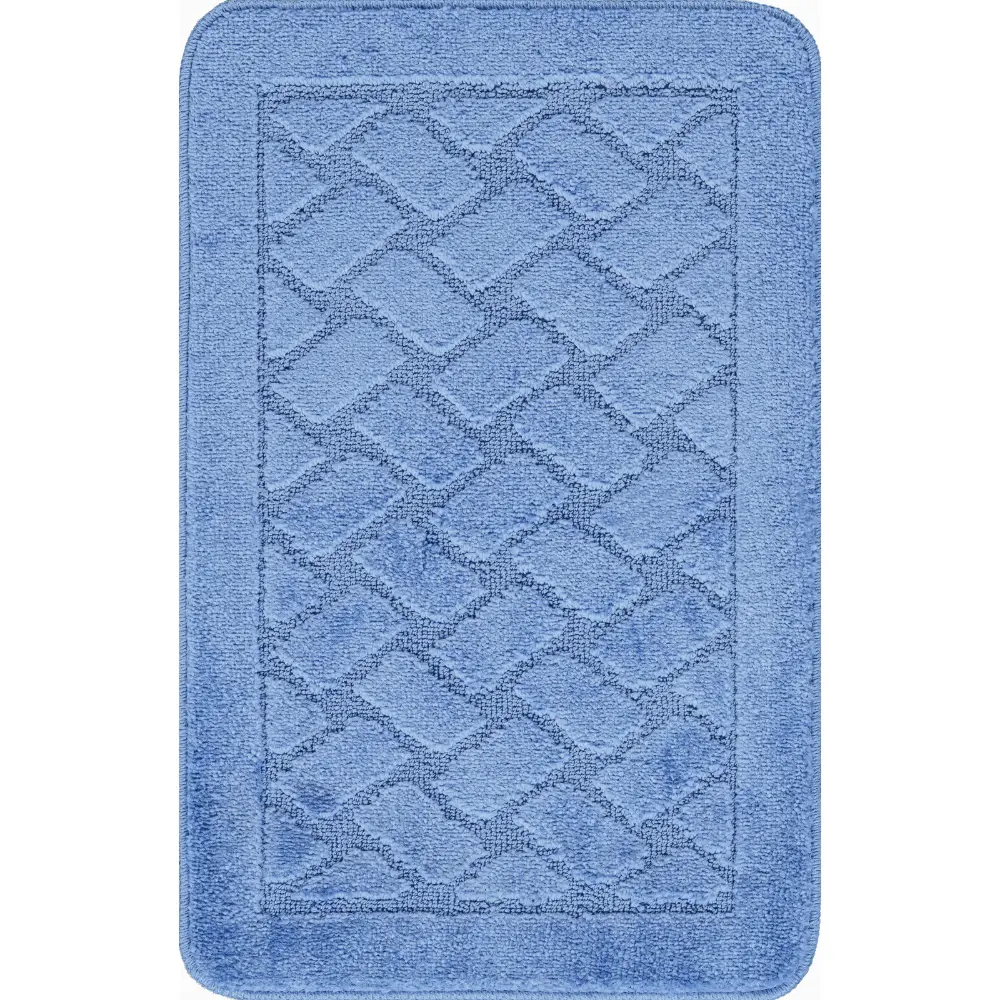 Nilah 2-Piece Machine Washable Non-Slip Blue Bathroom Rug Set - Image 4