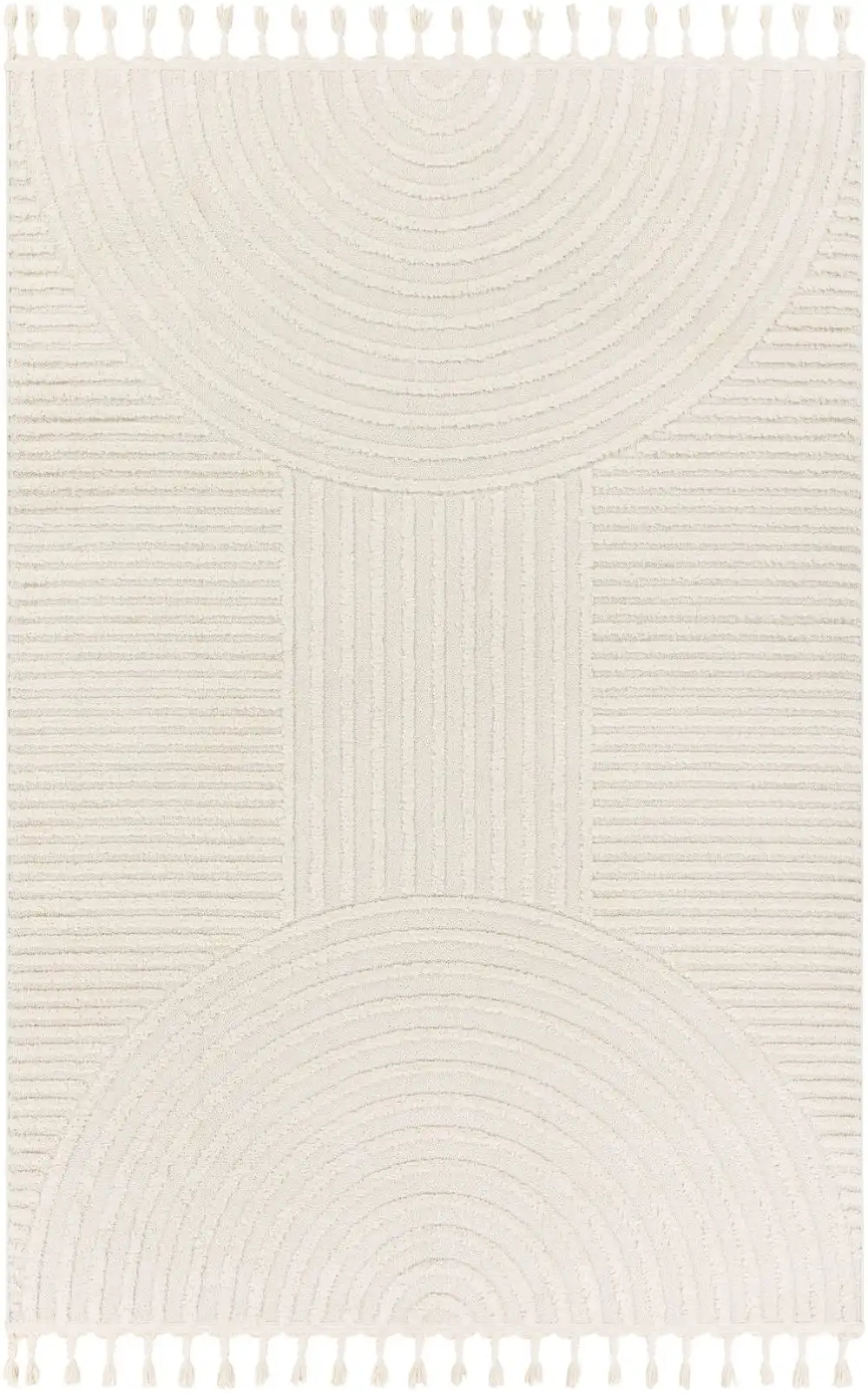 Matilda Scandi Modern High Pile Ivory Rug - Image 2