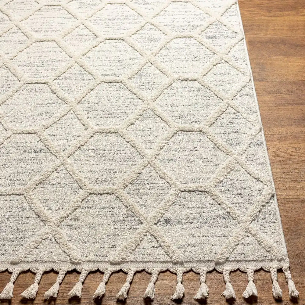 Norah Scandi Geometric High Pile Ivory/Grey Rug - Image 5