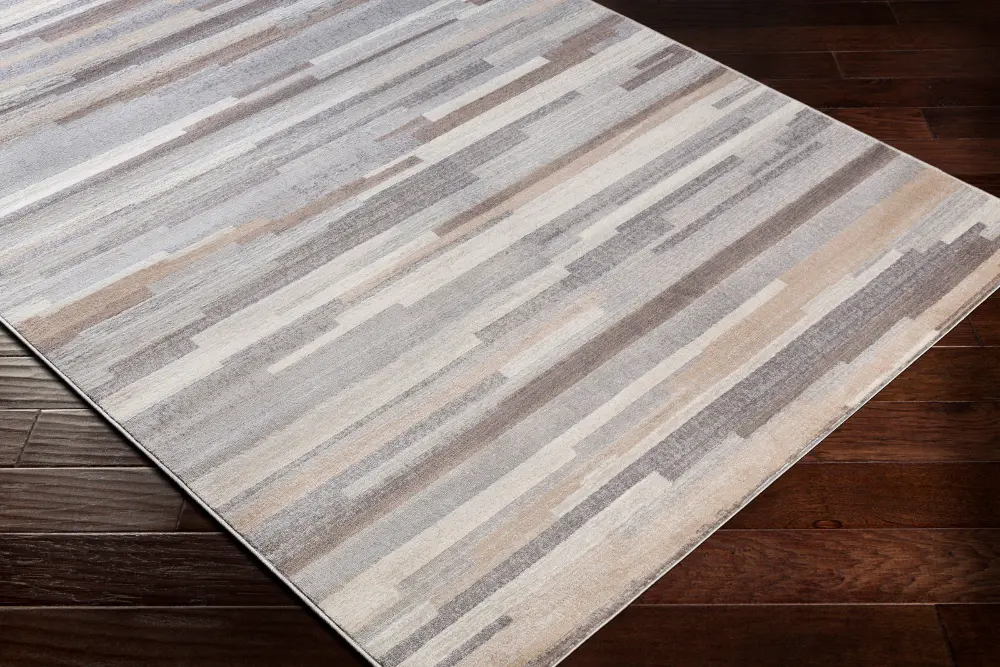 Olivia Scandi Modern Medium Grey/Tan/White Rug - Image 8