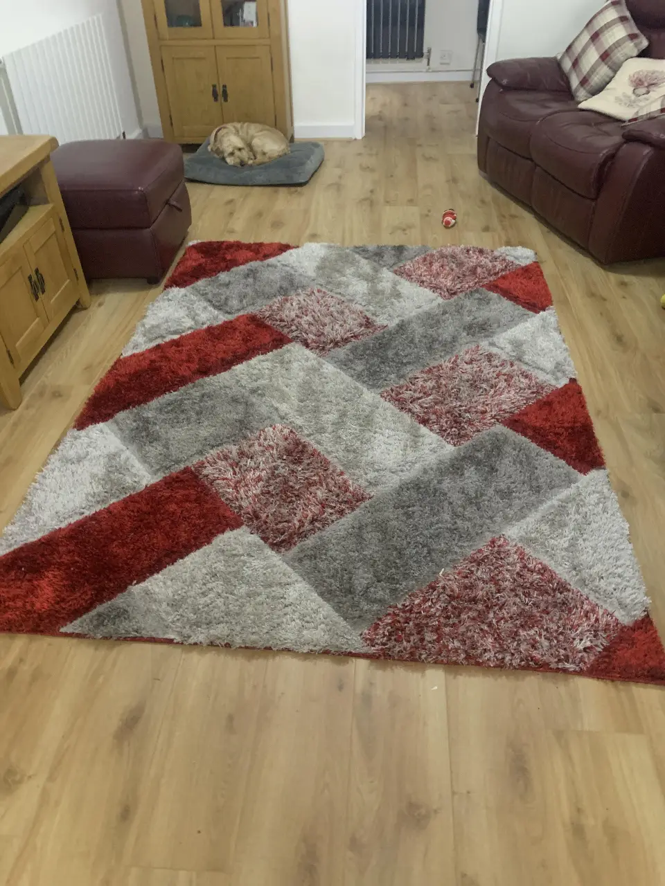 Olympia 2239 Grey Red Rug - Image 2