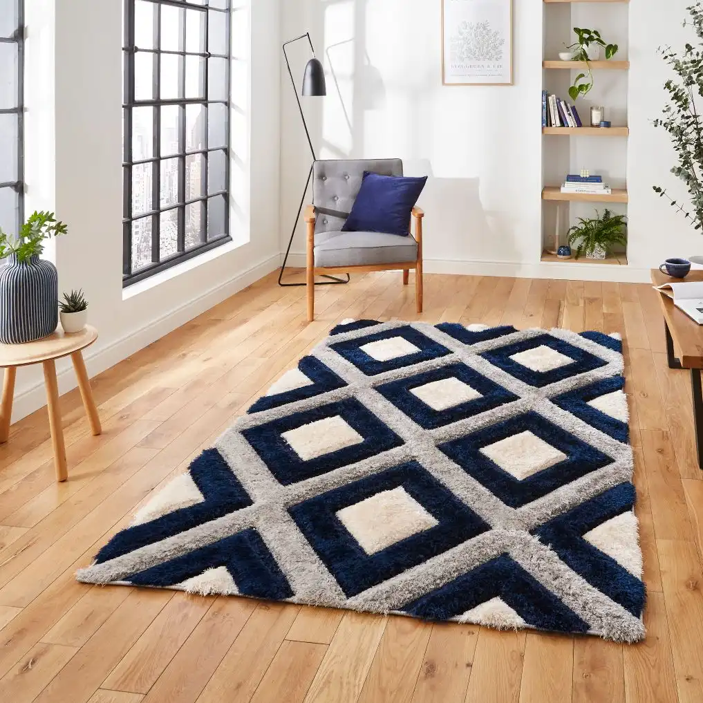 Olympia GR224 Grey Navy Rug