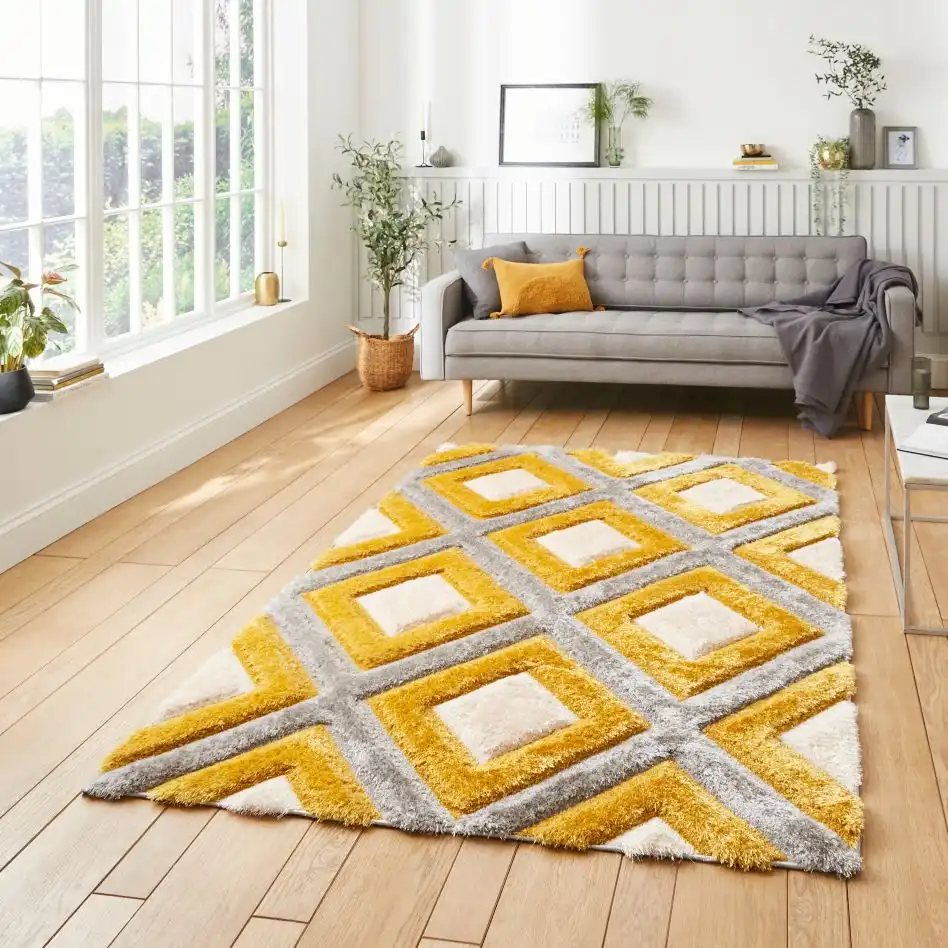 Olympia GR224 Grey Yellow Rug