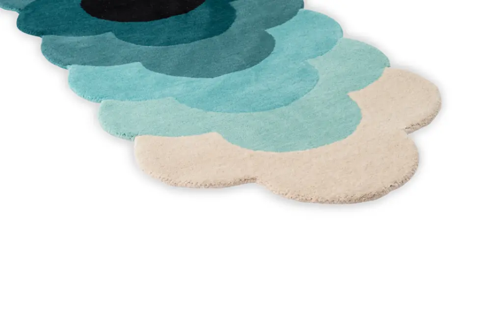 Orla Kiely Optical Flower Teal 061207 Rug - Image 7