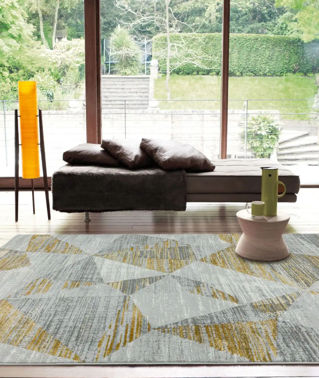 Orion OR12 Blocks Yellow Rug - Image 3