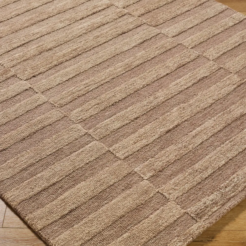 Our Pnw Home Idaho Hand Tufted Beige Taupe Wool Modern Living Dining Bedroom PNWID2302 Rug - Image 6