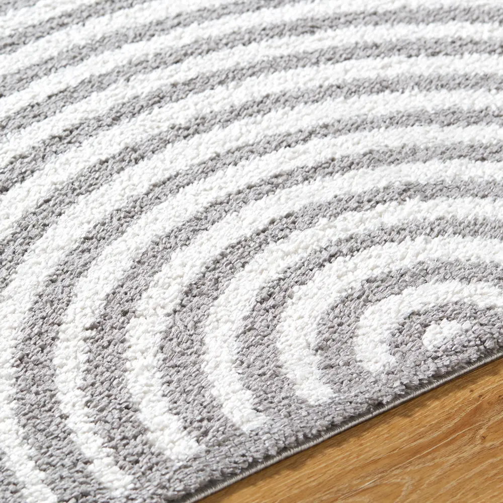 Pauline Machine Washable Modern Shaggy Charcoal Rug - Image 2