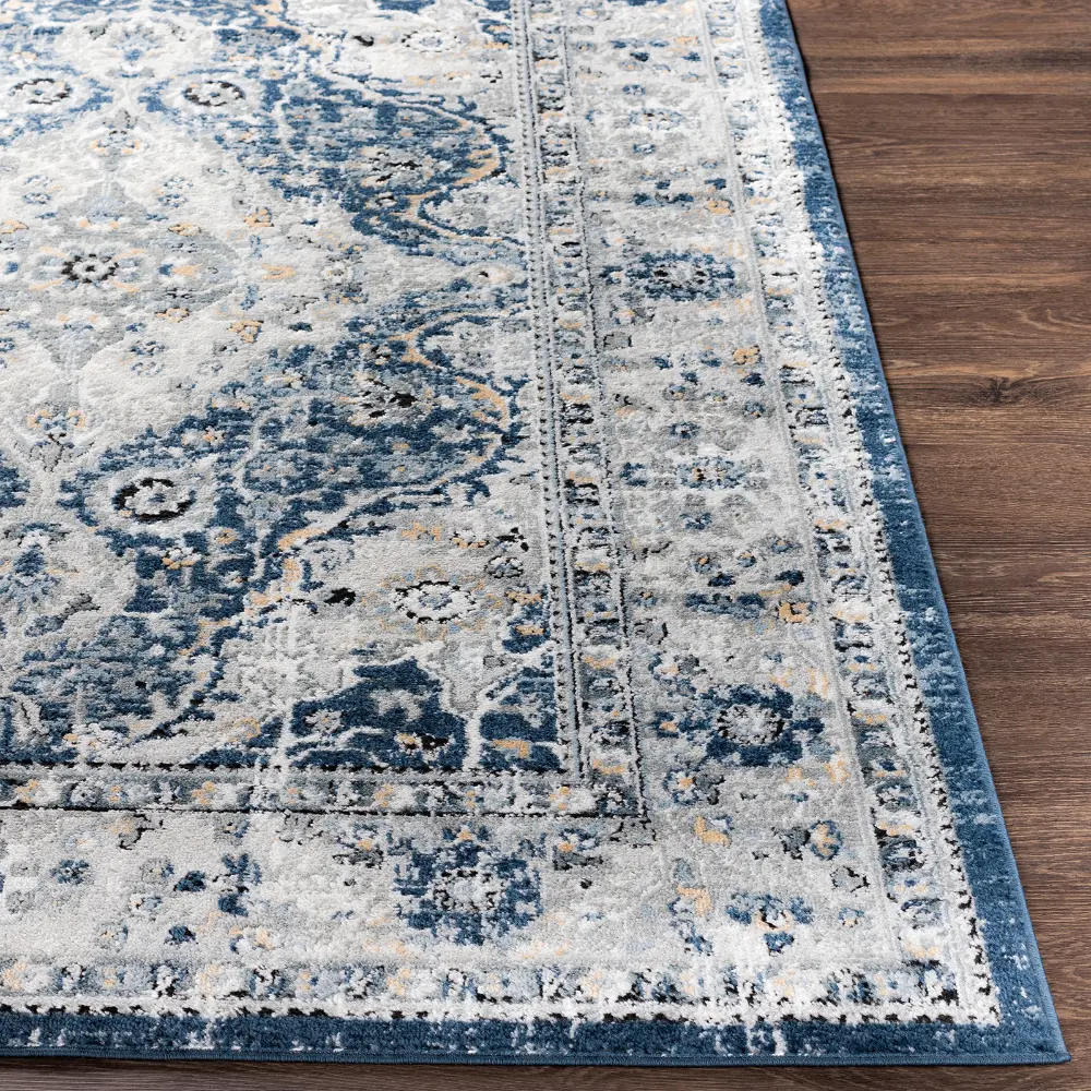 Petra Vintage Oriental Boho Navy Rug - Image 6
