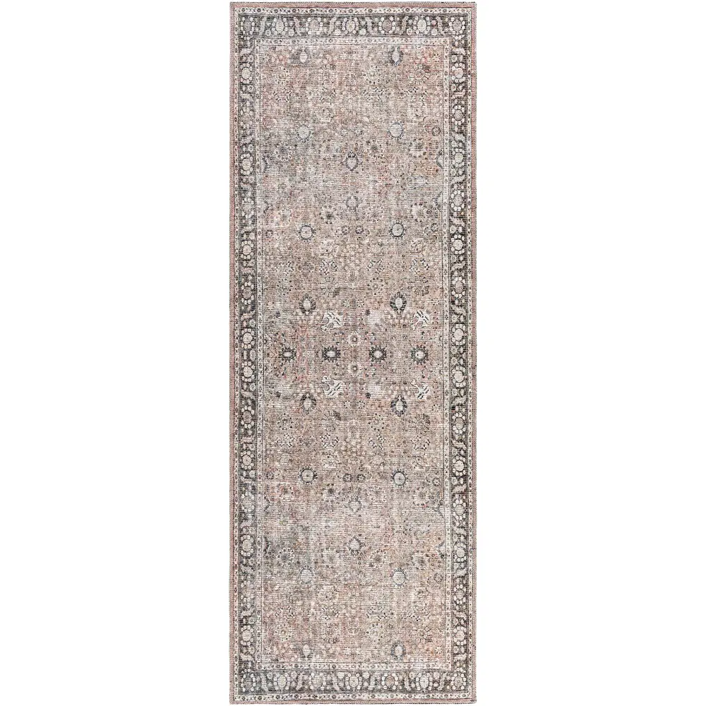 Peyton Machine Washable Traditionnal Boho Brown Rug - Image 11