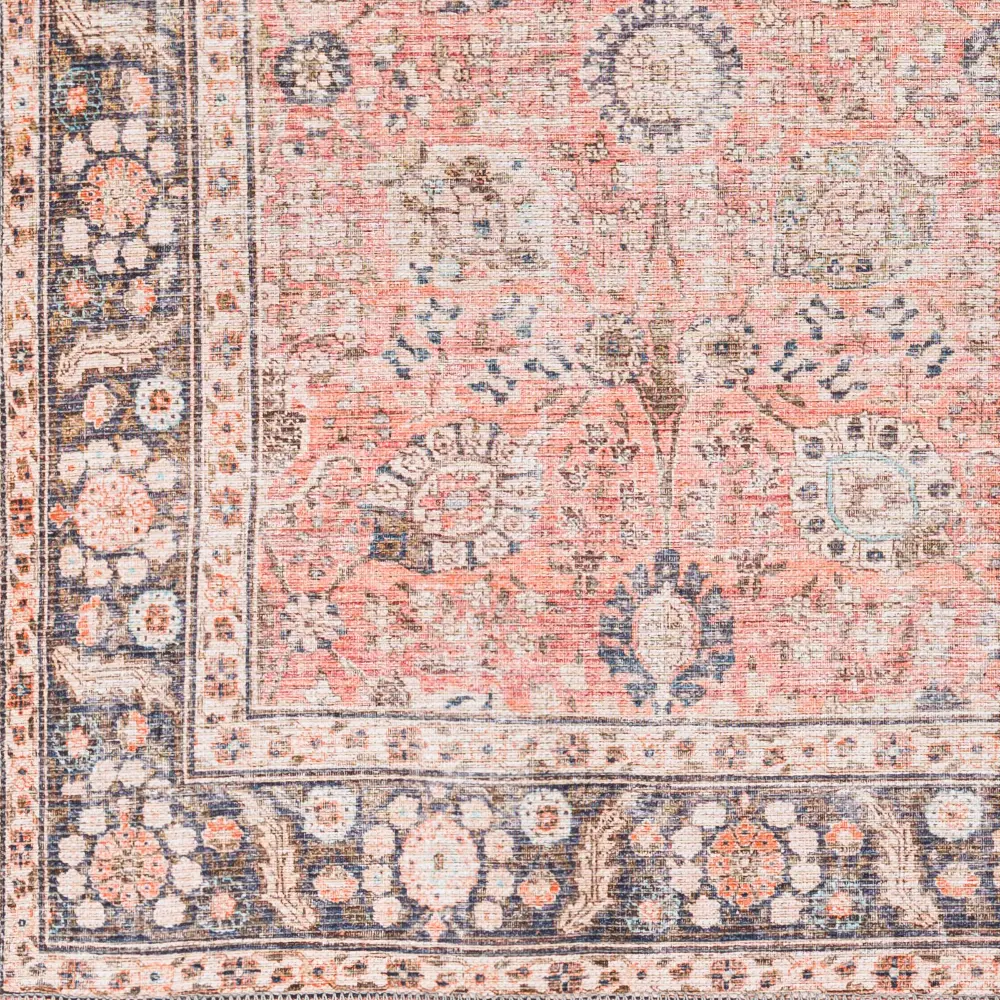 Peyton Machine Washable Traditionnal Boho Burnt Orange Rug - Image 13