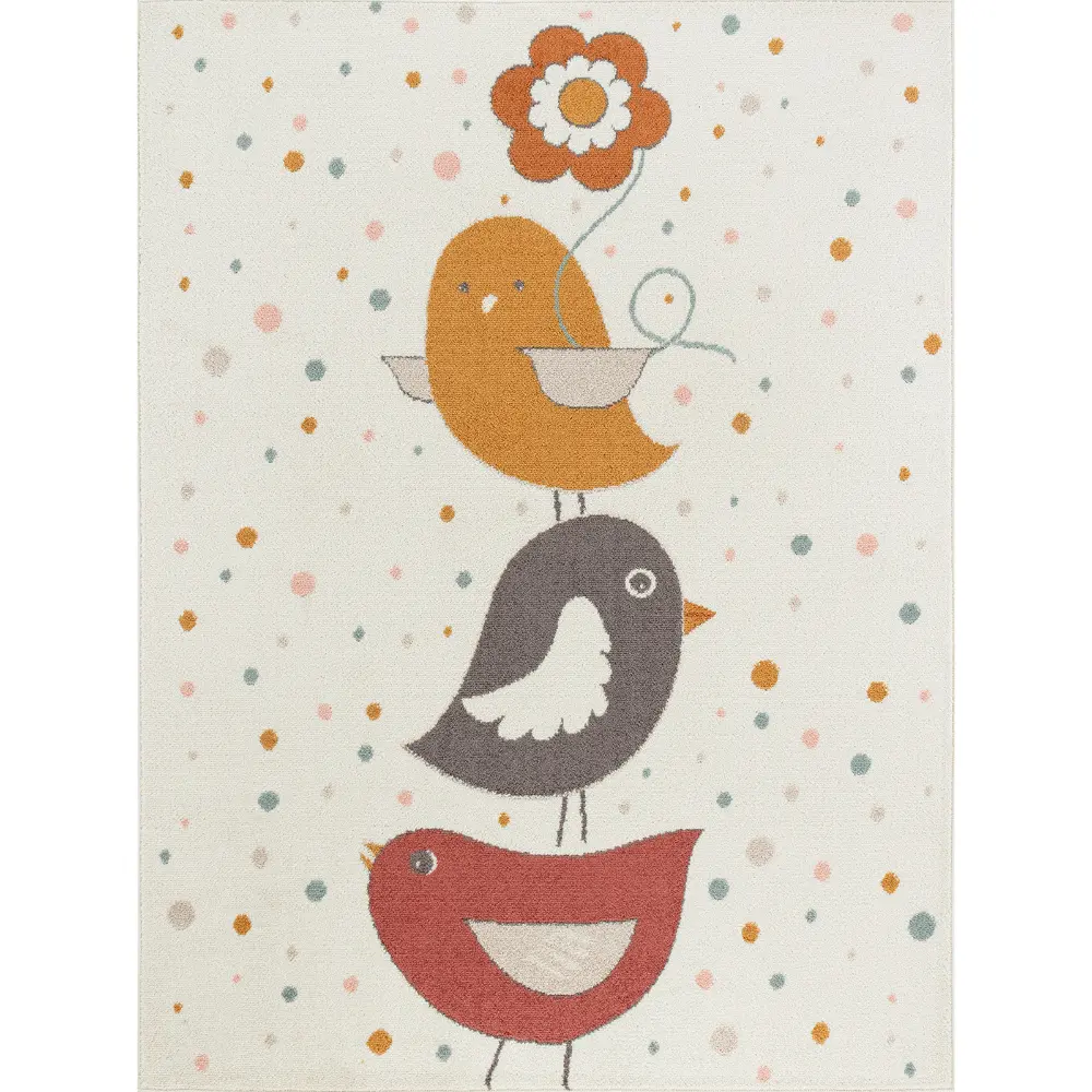 Pioupiou Kids Modern Yellow/Blue/Brown Bedroom Rug - Image 10