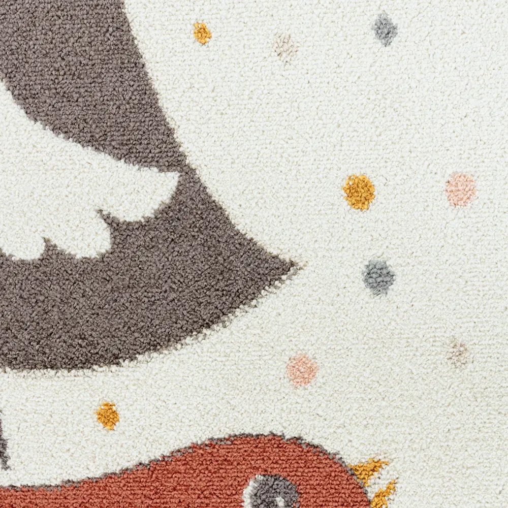 Pioupiou Kids Modern Yellow/Blue/Brown Bedroom Rug - Image 3