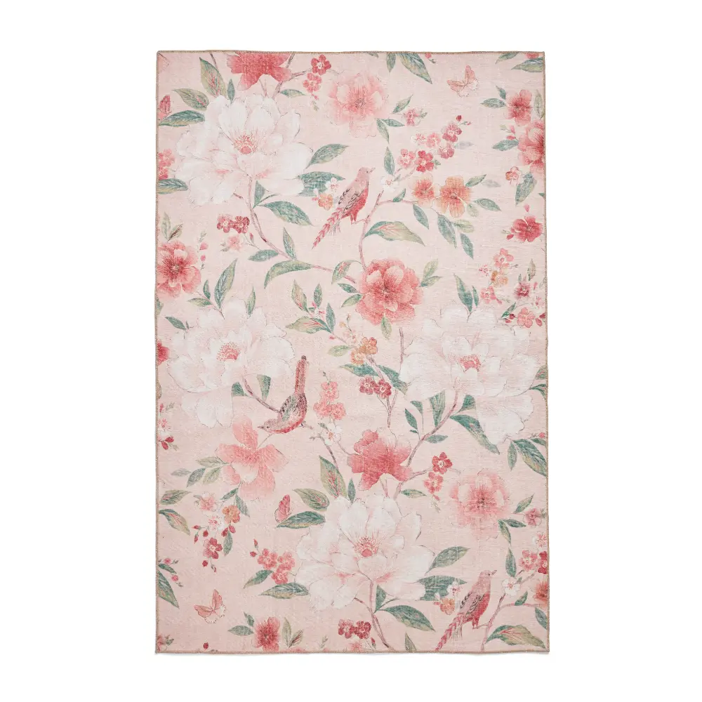 Catherine Lansfield Pippa Floral Blush - Washable - Image 10