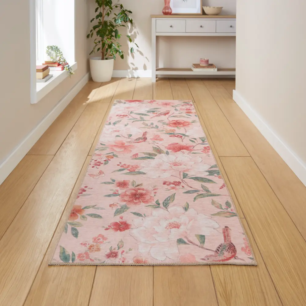 Catherine Lansfield Pippa Floral Blush - Washable - Image 3
