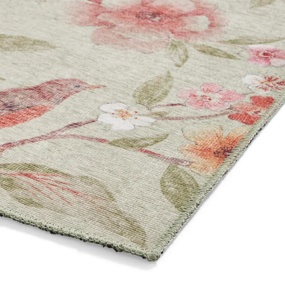 Catherine Lansfield Pippa Floral Sage Green - Washable - Image 7