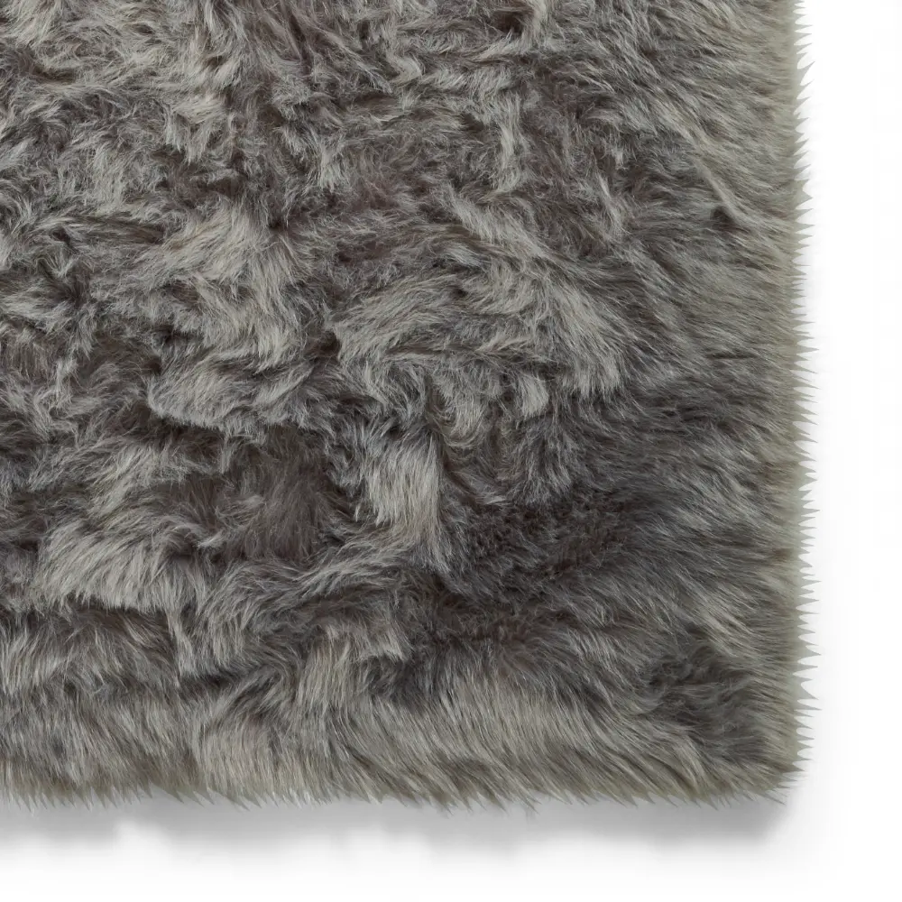 Polar Plush Grey Soft Shaggy Rug - Image 5