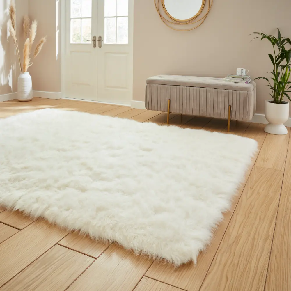 Polar Plush Ivory Soft Shaggy Rug - Image 2