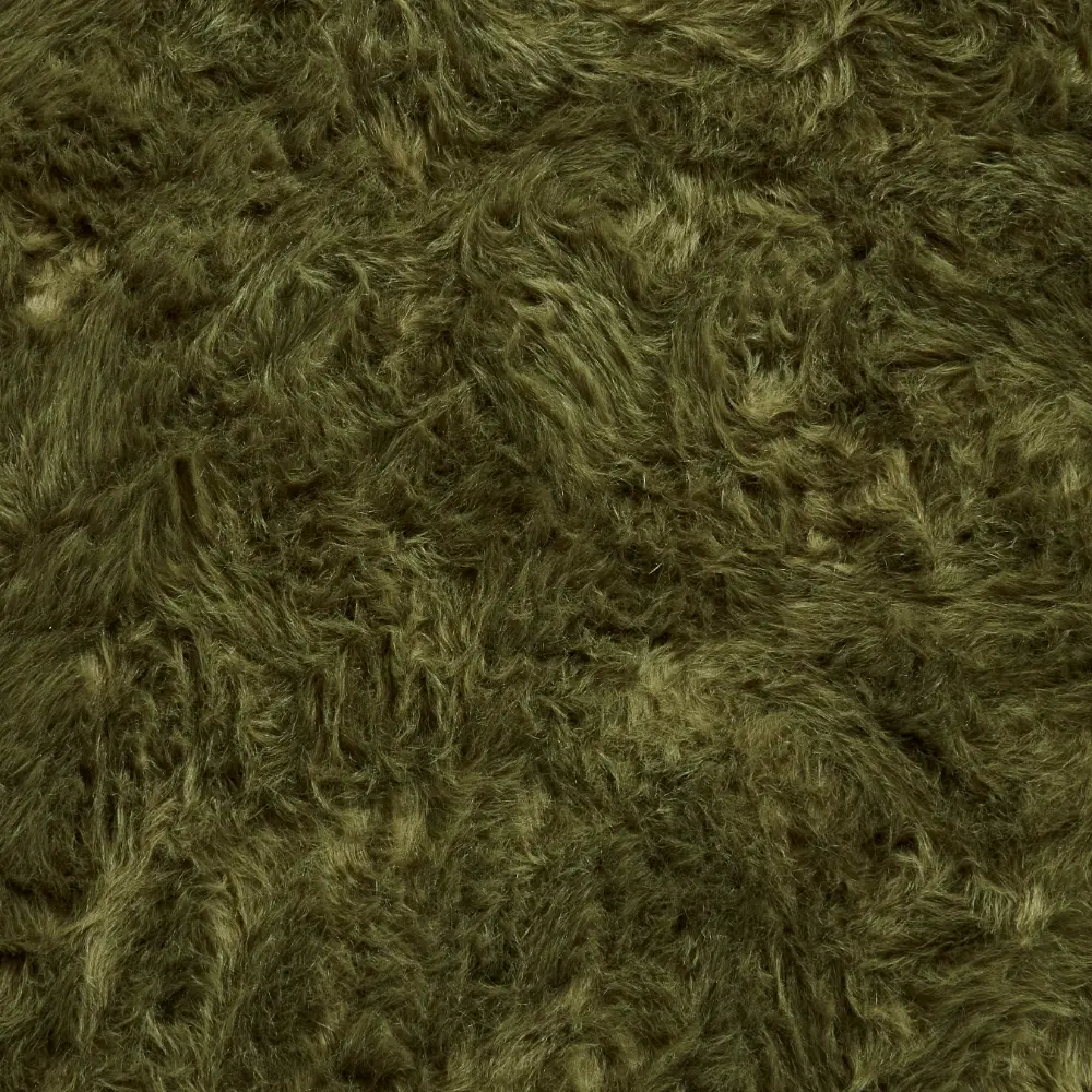 Polar Plush Olive Green Soft Shaggy Rug - Image 6