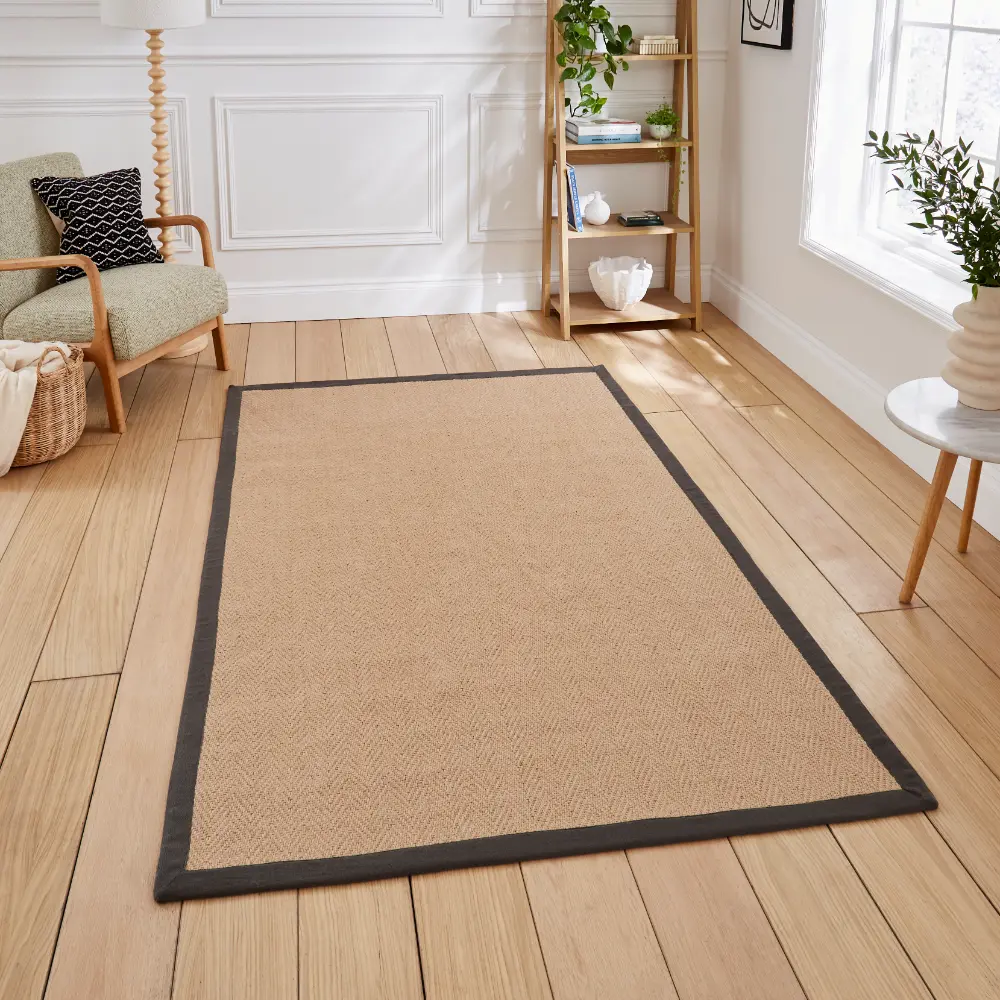 Portland Jute Border Charcoal