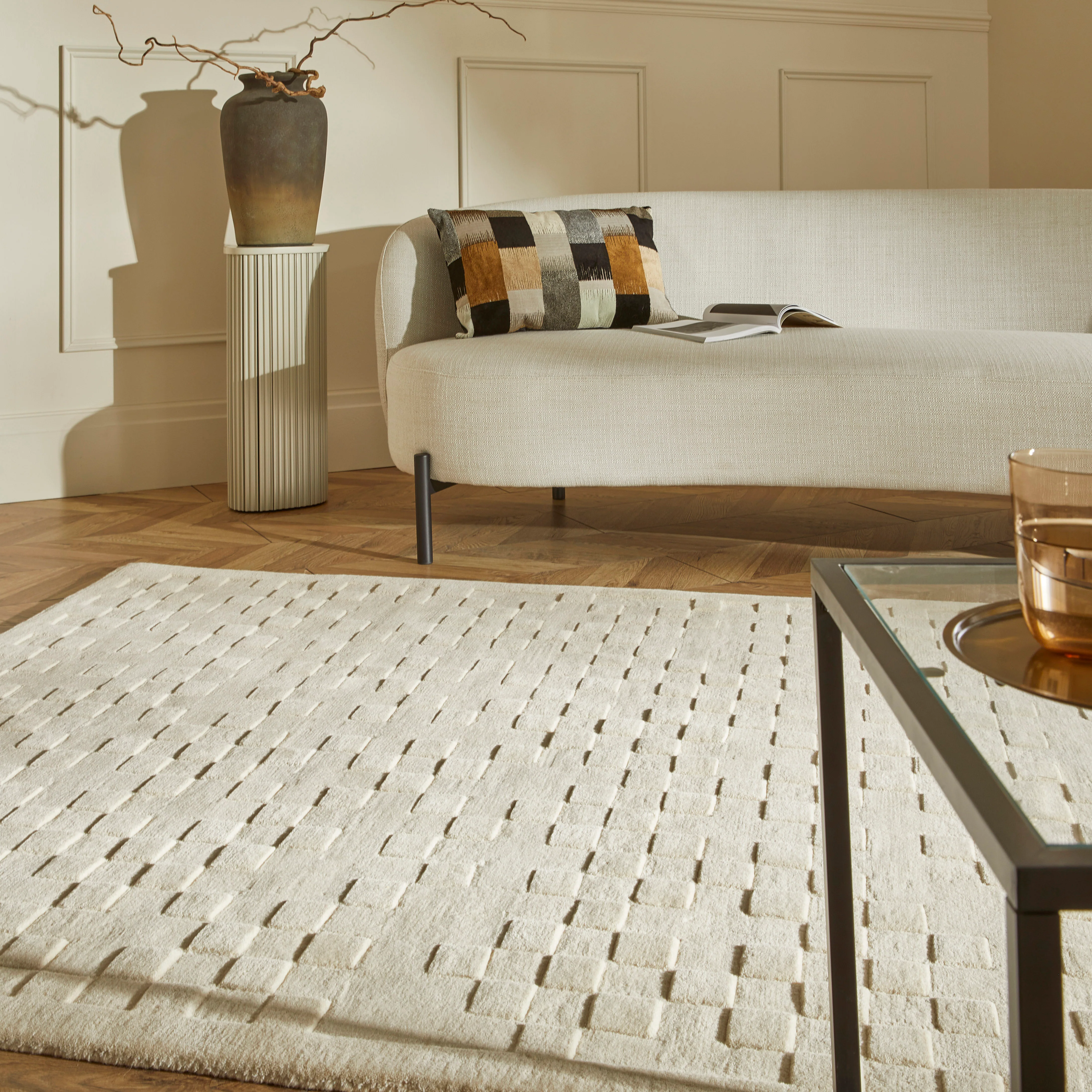 PRIORY by SARAH GARE INTERIORS  PRI102 Ivory Squares - Image 2