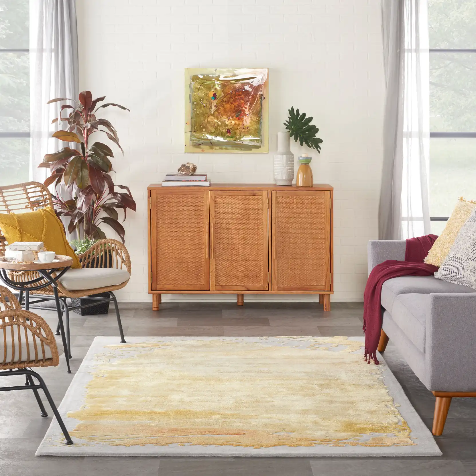 Prismatic PRS19 Grey Gold Rug