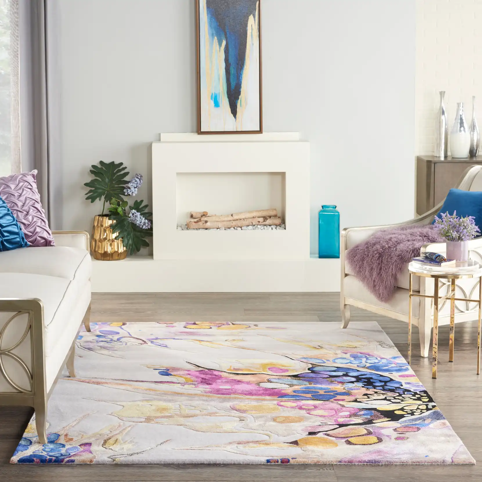Prismatic PRS20 grey Lilac Multi Rug