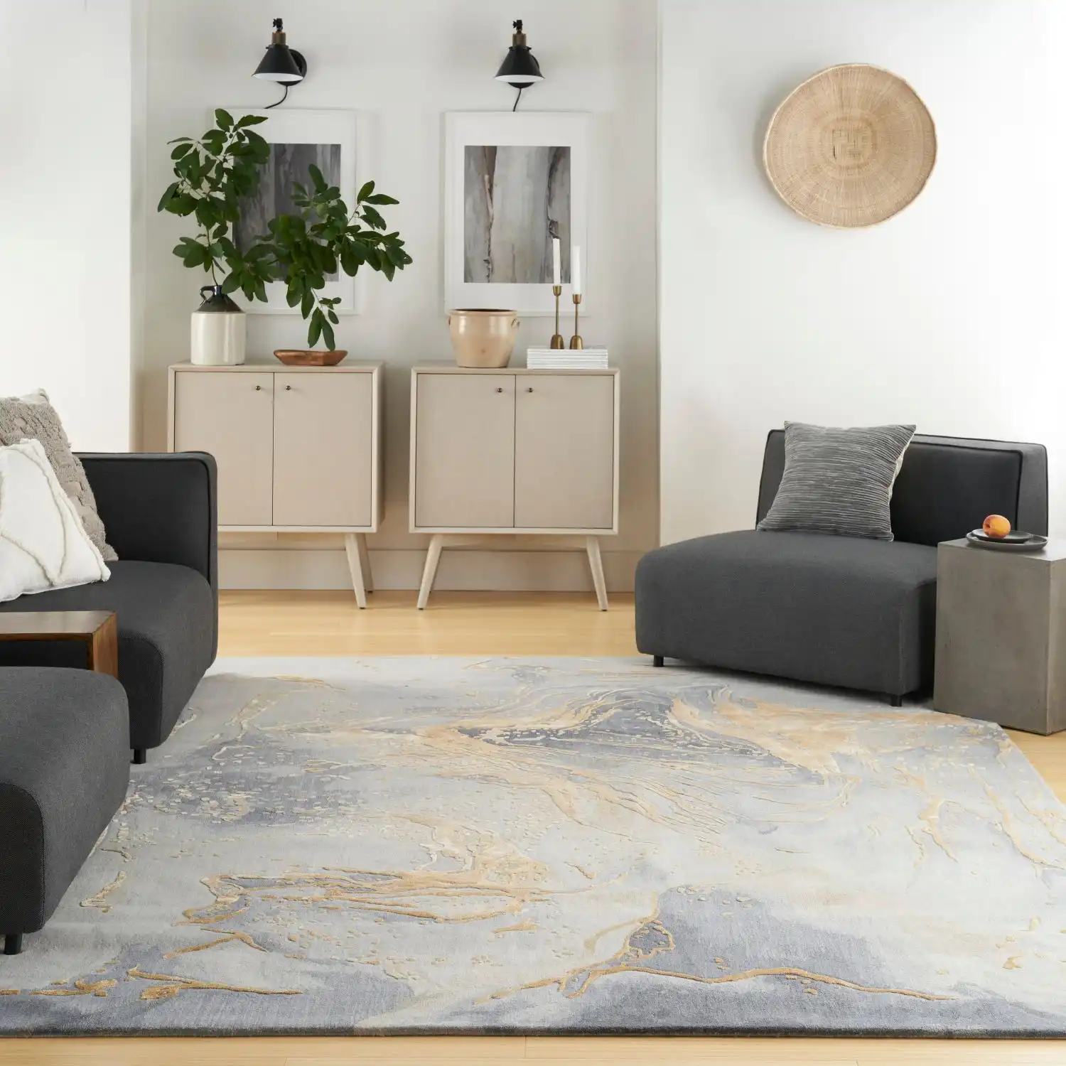 Prismatic PRS28 Grey Gold Rug
