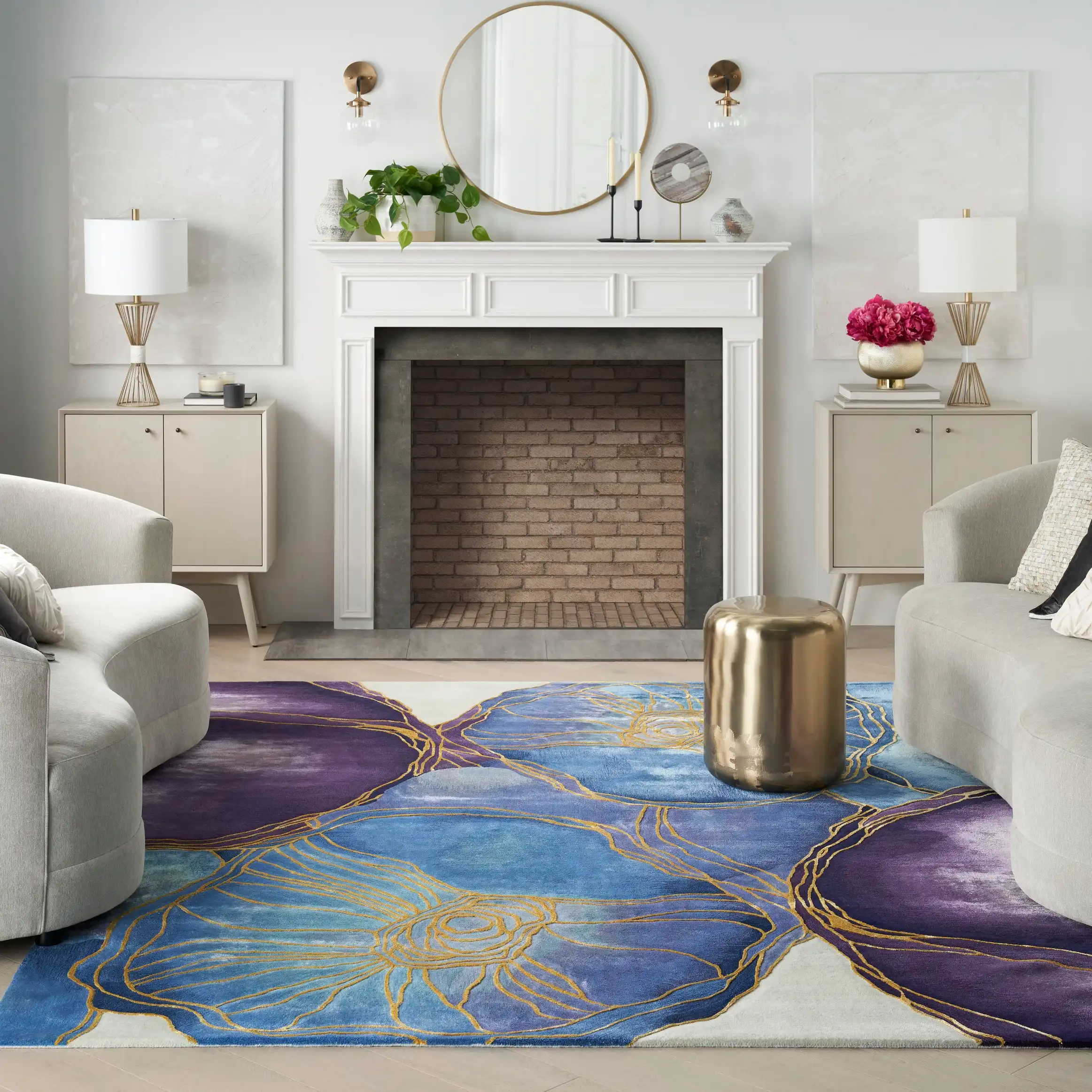 Prismatic PRS32 Blue Gold Rug