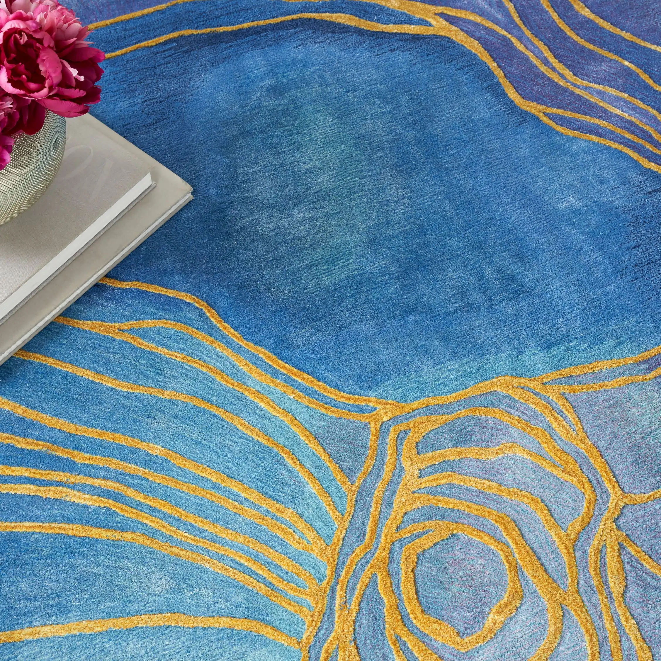 Prismatic PRS32 Blue Gold Rug - Image 3