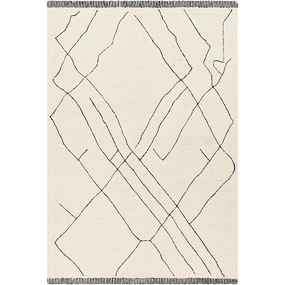Priya Hand-Tufted Global Wool Cream Rug - Image 4