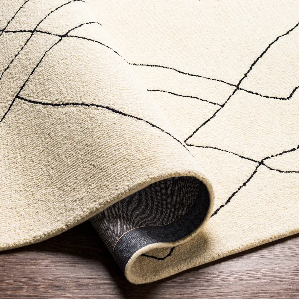 Priya Hand-Tufted Global Wool Cream Rug - Image 6