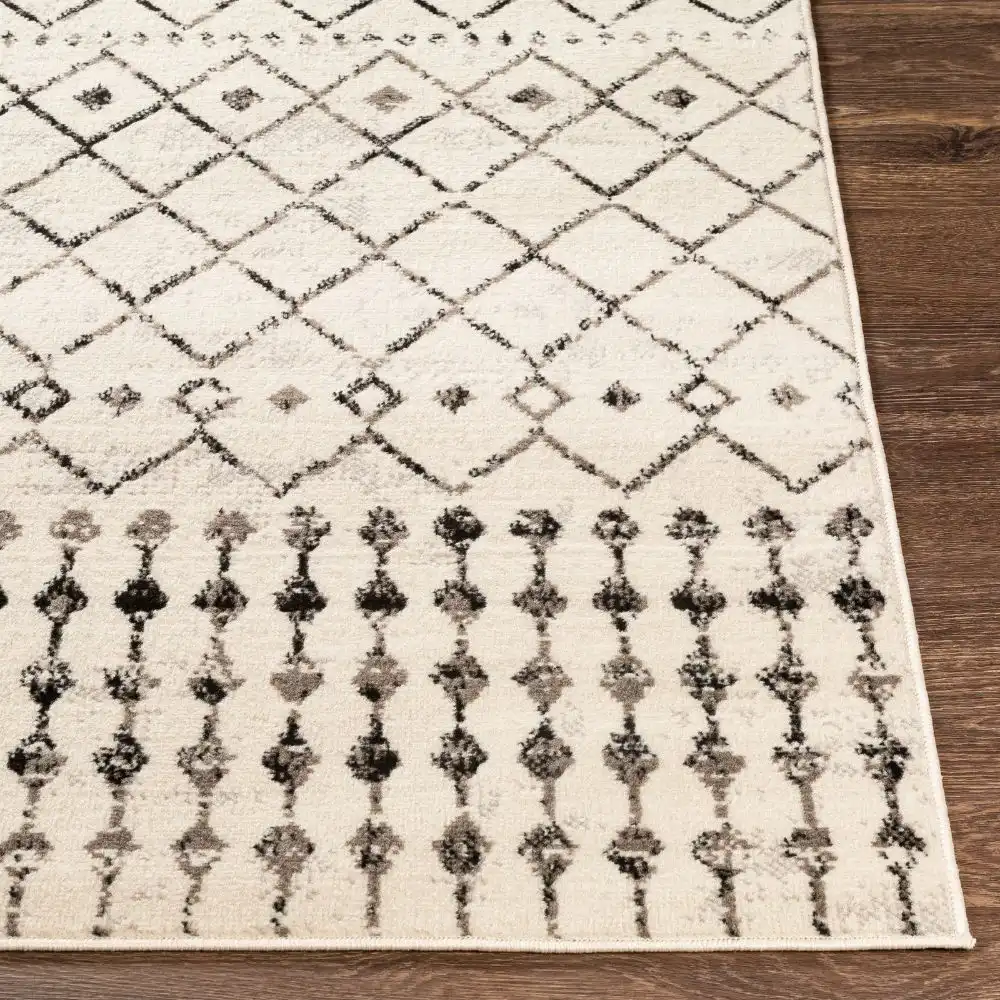 Leonor Berber Geometric Light Grey Rug - Image 3