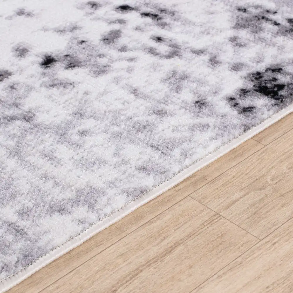 Natalia Abstract Modern Marble Light Grey Rug - Image 3