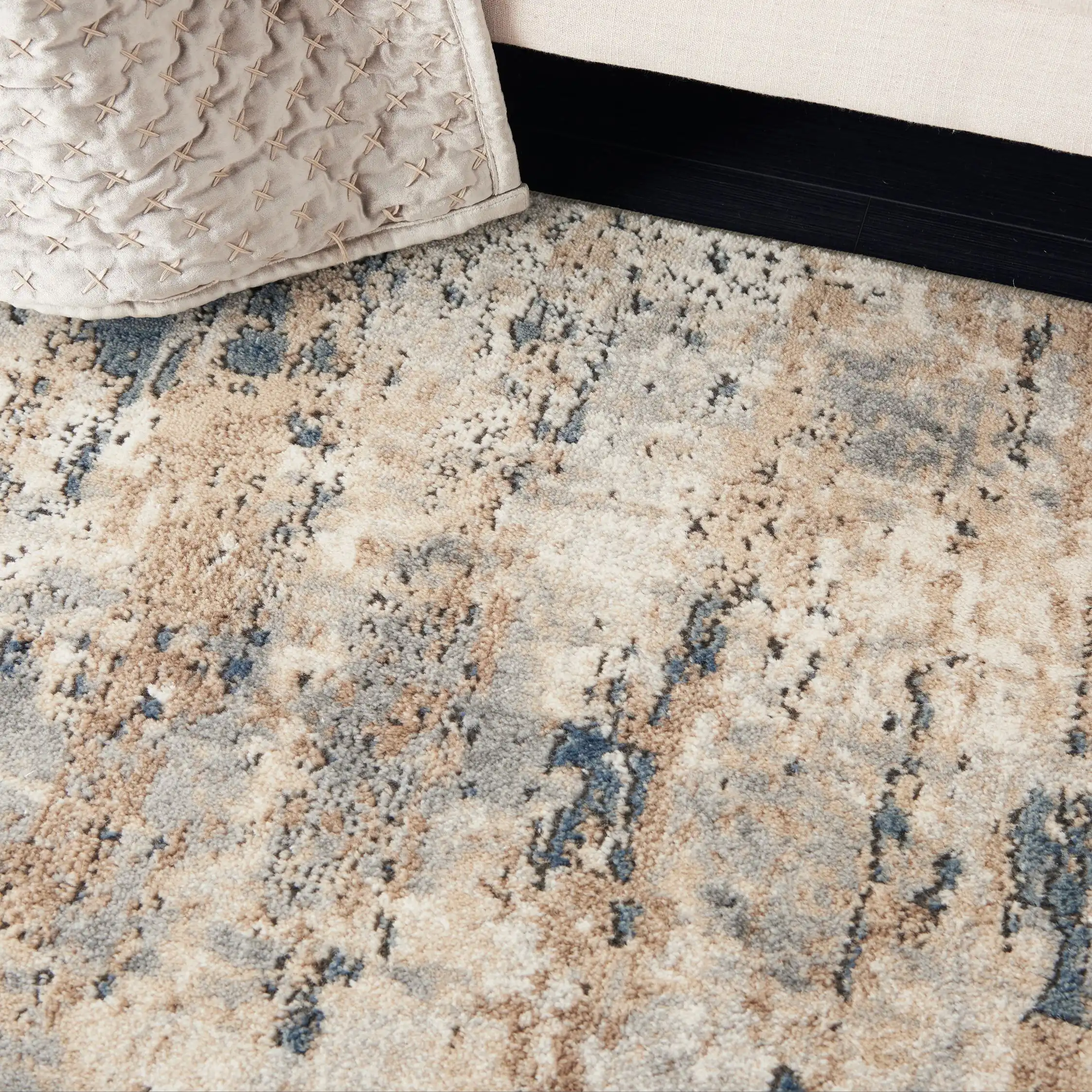 Quarry QUA01 Beige Grey Rug - Image 2
