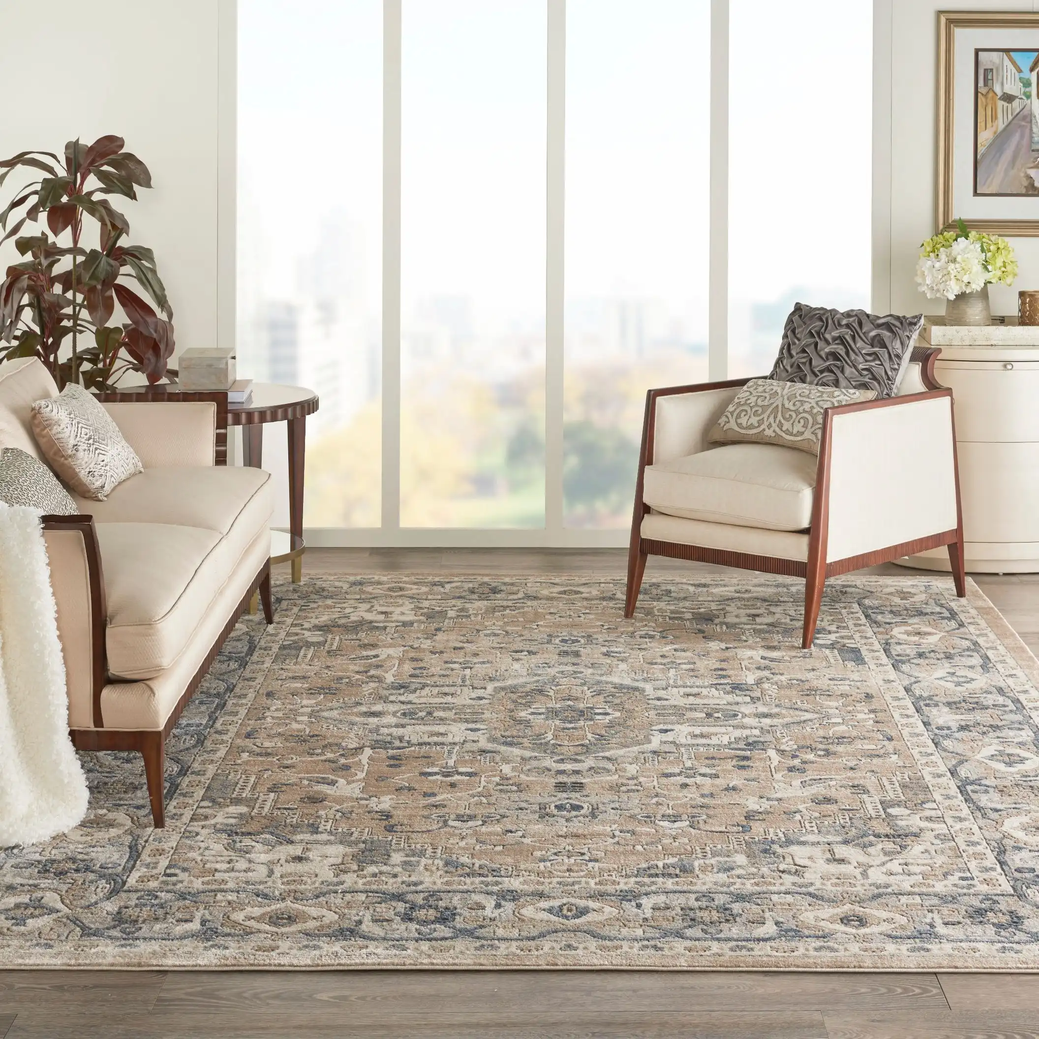 Quarry QUA05 Beige Grey Rug